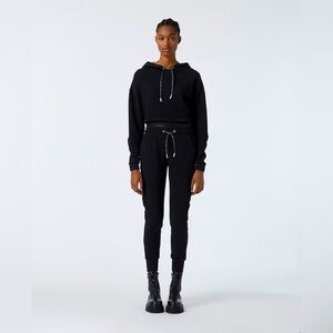 KOOPLES X SPORT Black Joggers With Logo Side Trim 4